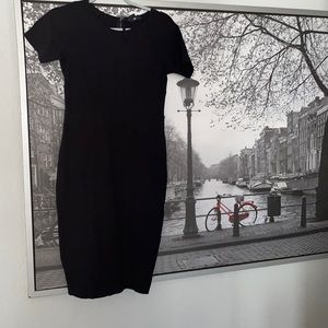 Stretchy black work dress